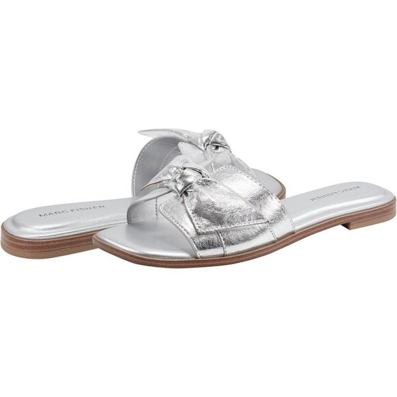 Marc Fisher Women's Finey Square Toe Slip-on Flat Sandals - Picture 5 of 5